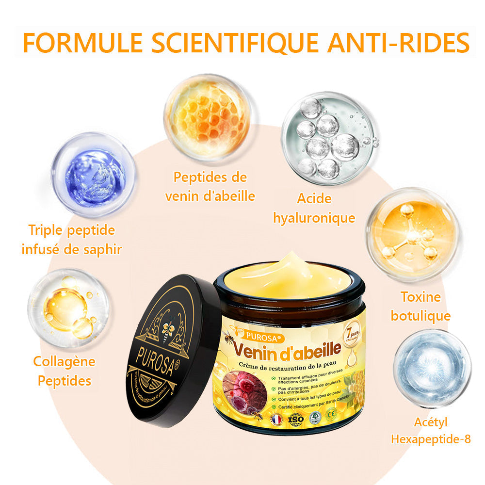 🐝PUROSA® Venin d'abeille Crème de restauration de la peau🔥 DERNIÈRE JOURNÉE – 80 % DE RABAIS !