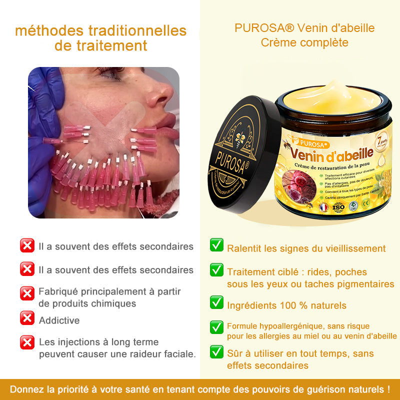 🐝PUROSA® Venin d'abeille Crème de restauration de la peau🔥 DERNIÈRE JOURNÉE – 80 % DE RABAIS !