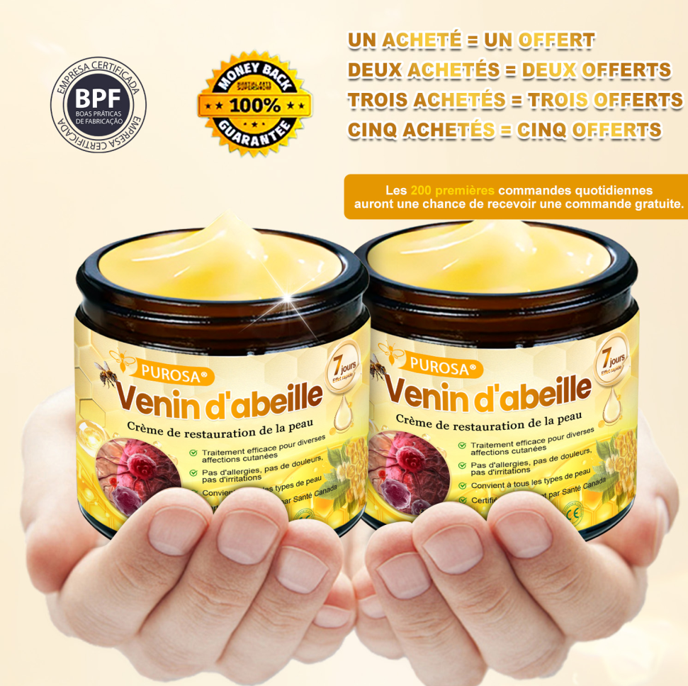 🐝PUROSA® Venin d'abeille  Crème de restauration de la peau🔥 DERNIÈRE JOURNÉE – 80 % DE RABAIS !