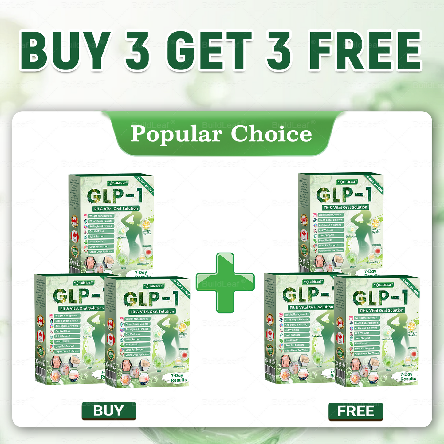 Magasin officiel | BuildLeaf® GLP-1 8-en-1 Solution orale Fit & Vital (Modifications visibles en 7 jours) ✅ Pour l'obésité, la santé cardiovasculaire, le diabète, l'apnée du sommeil, la santé intestinale, les problèmes articulaires et plus encore